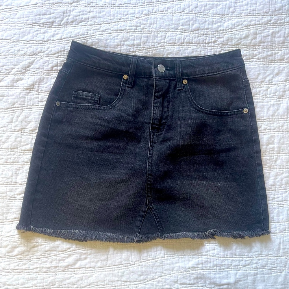 Black Jean Skirt